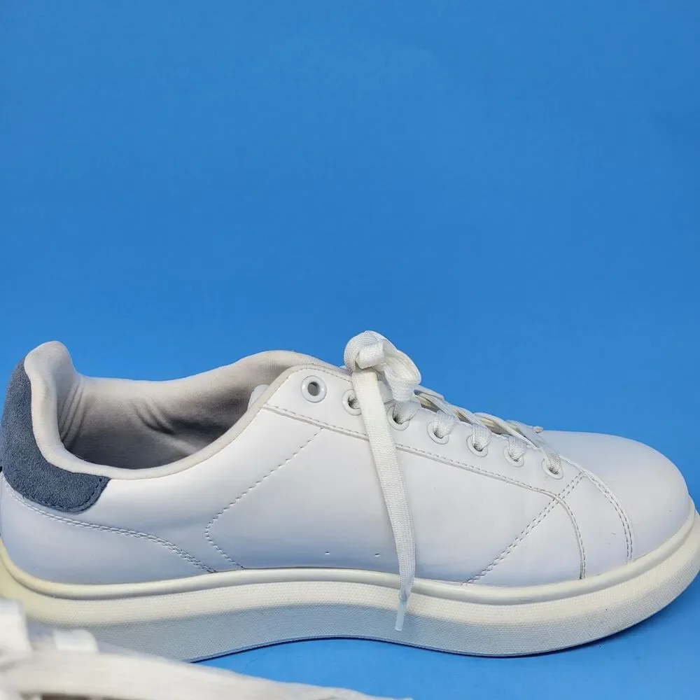 Pull & Bear White Leather Sport Trainer Men's Sz 10 EUR 43 Pre-Owned Sneaker